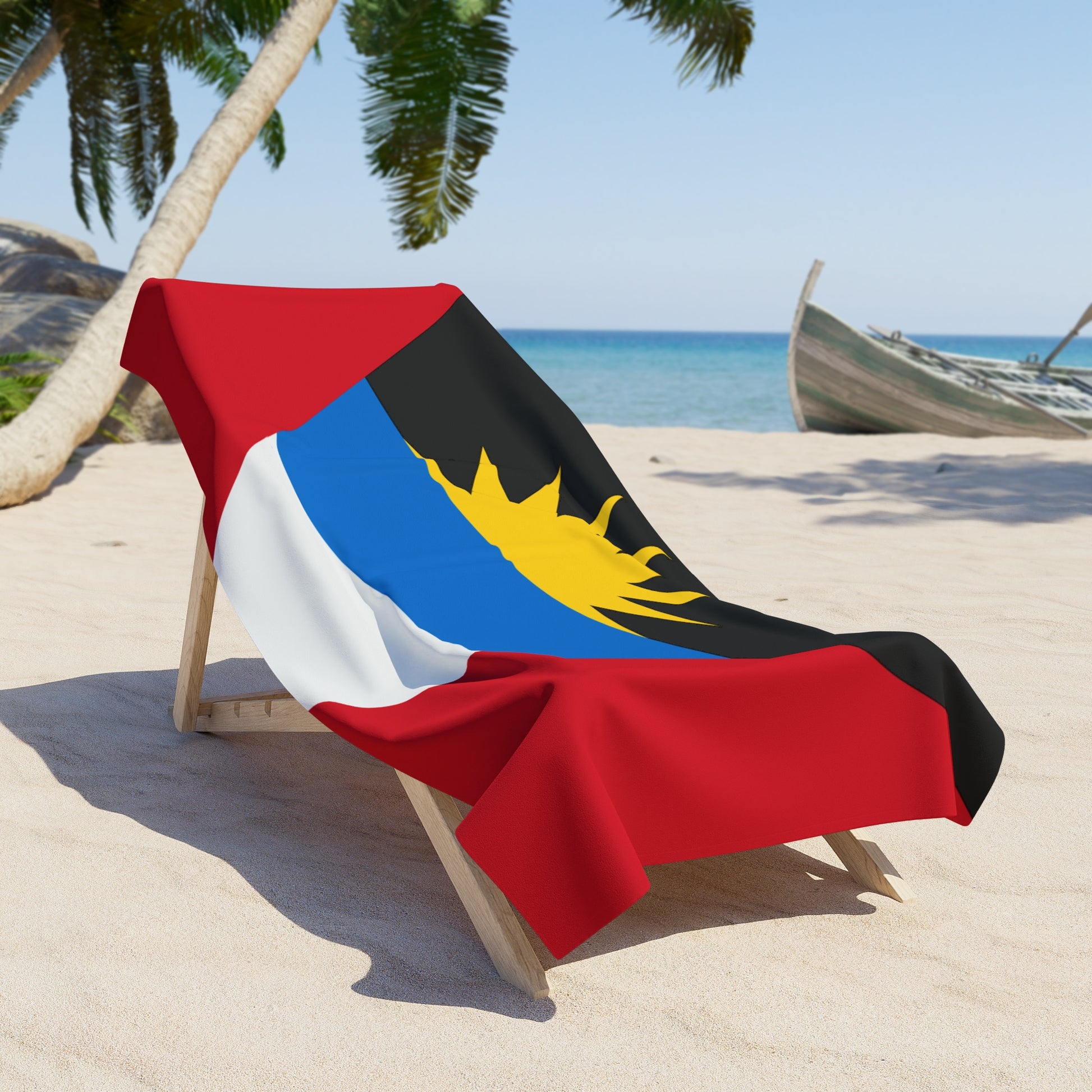 Antigua and Barbuda Beach Towel | Quality & Long Lasting - 2 Sizes | Antiguan Pride | Gift for Antiguan and Barbudans - Latinos 4 The World