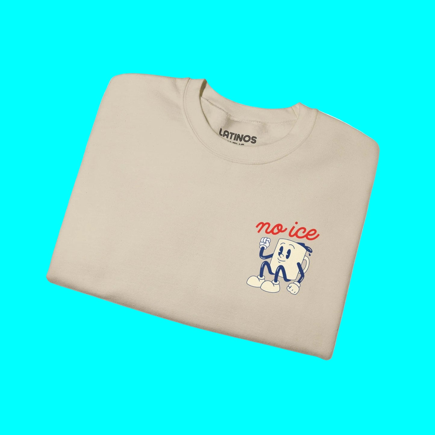 We Want No Ice In Our Community Retro Comfy Crewneck Sweatshirt | Chinga La Migra Immigration Abolish Ice Justice Fleece-Lined | 3 Colors