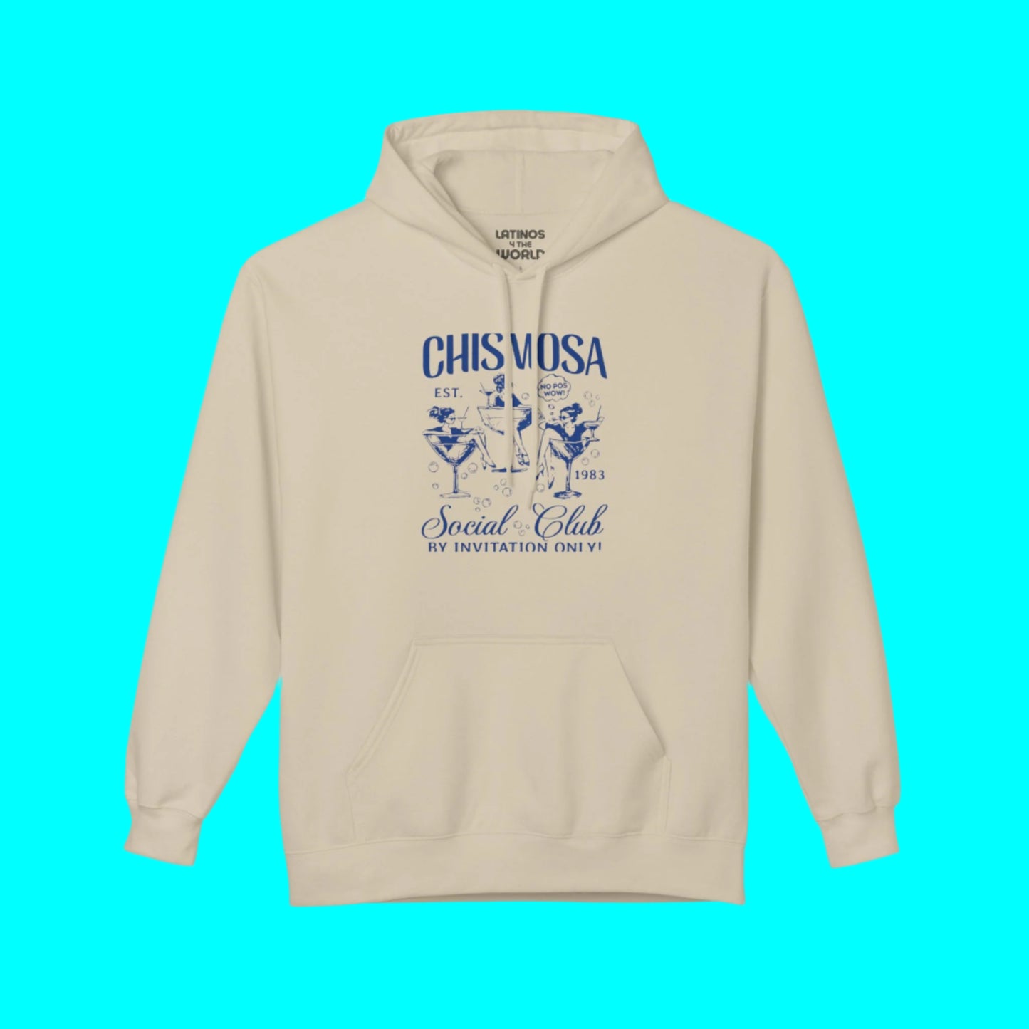 Chismosa Social Club Comfy Warm Hoodie | No Pos Wow! By Invitation Only! Funny Latino | 3 Colors Available