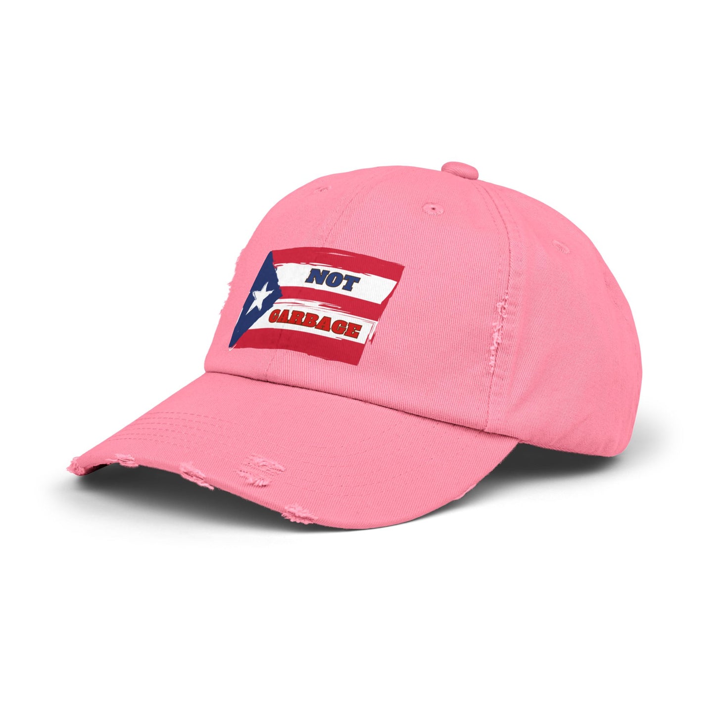 Puerto Rico is Not Garbage Distressed Dad Hat Cap | Puerto Rican Flag Pride | Viral Latino | Unisex - 3 Colors