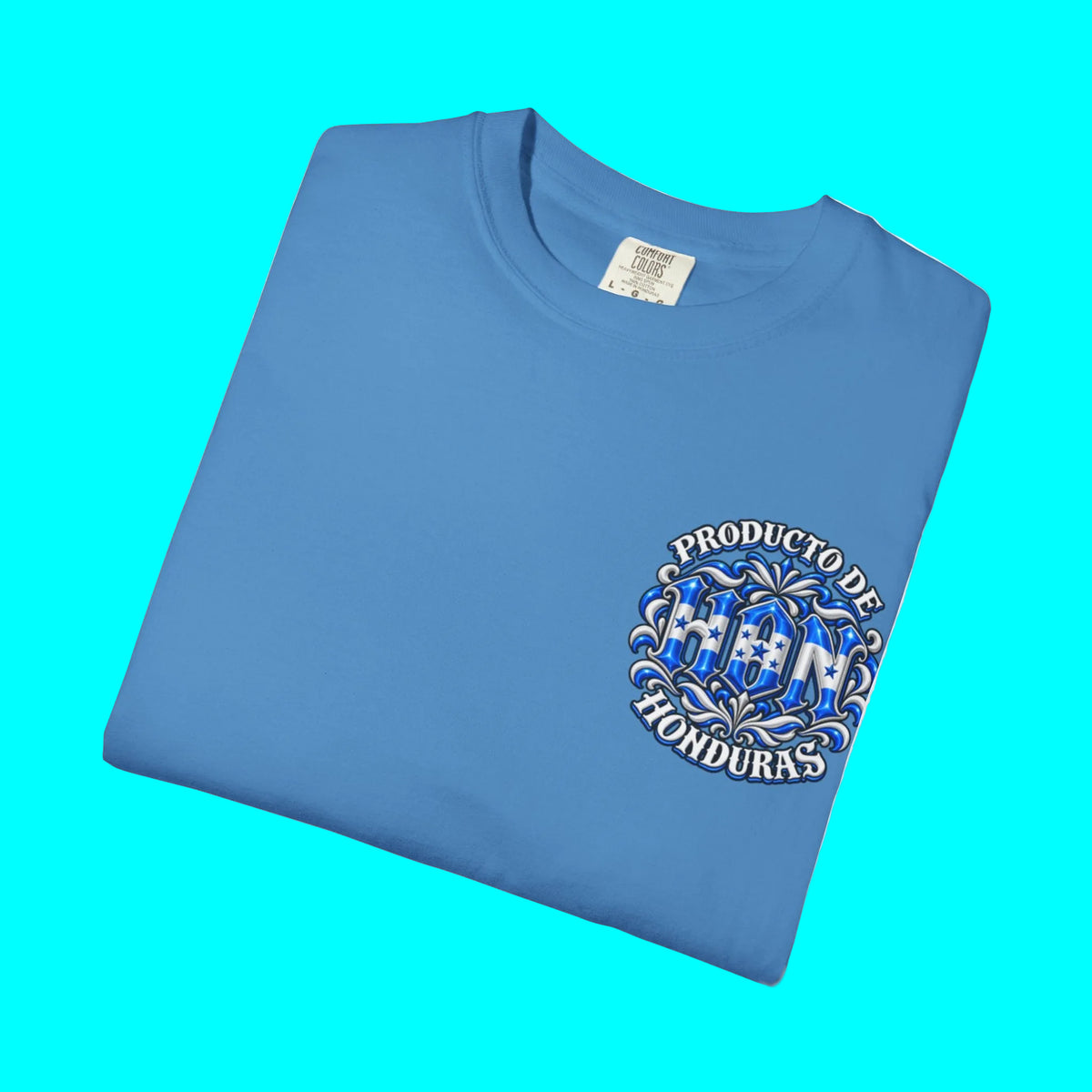 Producto De Honduras Heritage T-shirt | Old English Style, HON Hondureño Culture | Heavyweight Cotton
