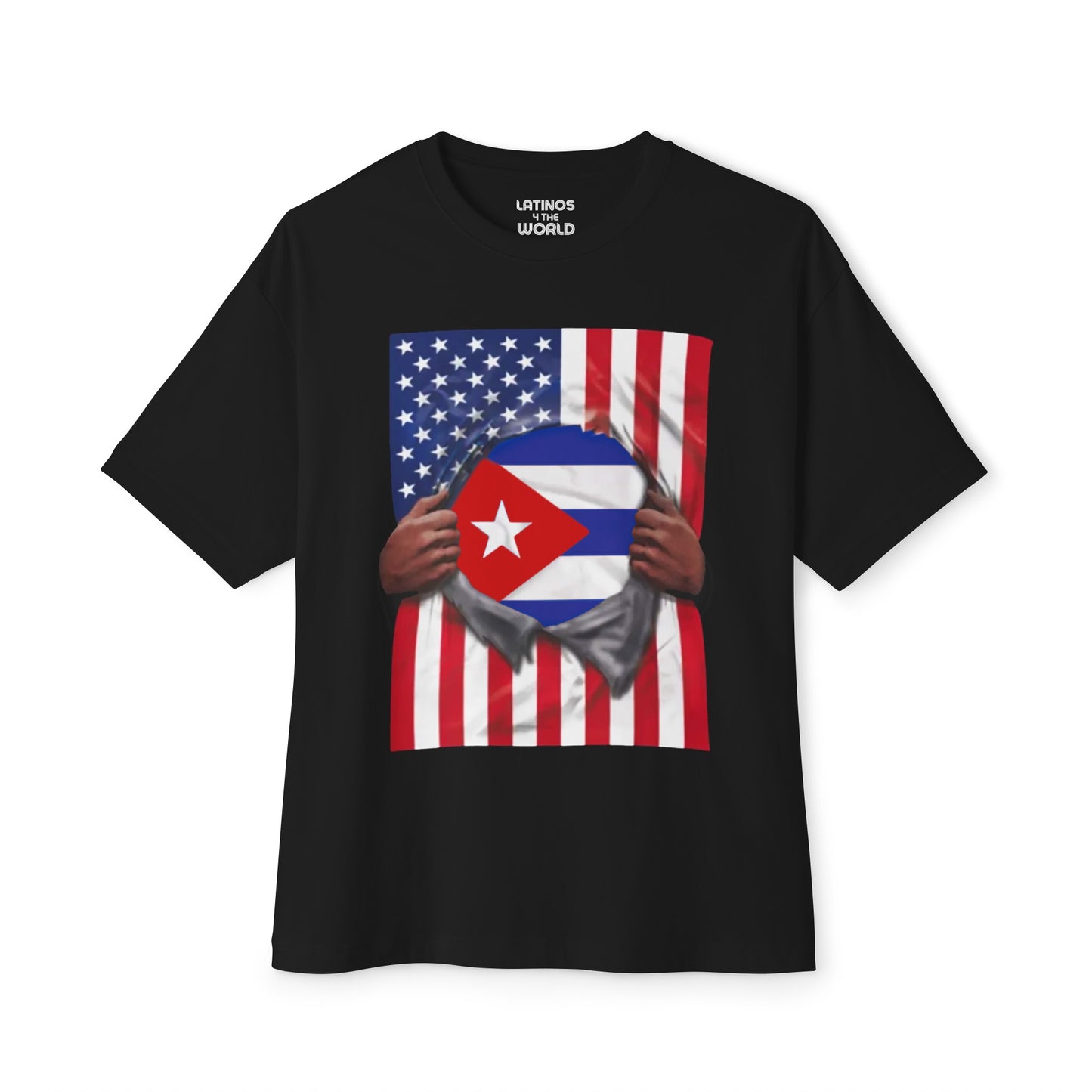 Cuba Flag + USA Flag Pride T-shirt | Cuban + American Pride 4th Of July | Funny Viral Latino Tees | Unisex - 4 Colors