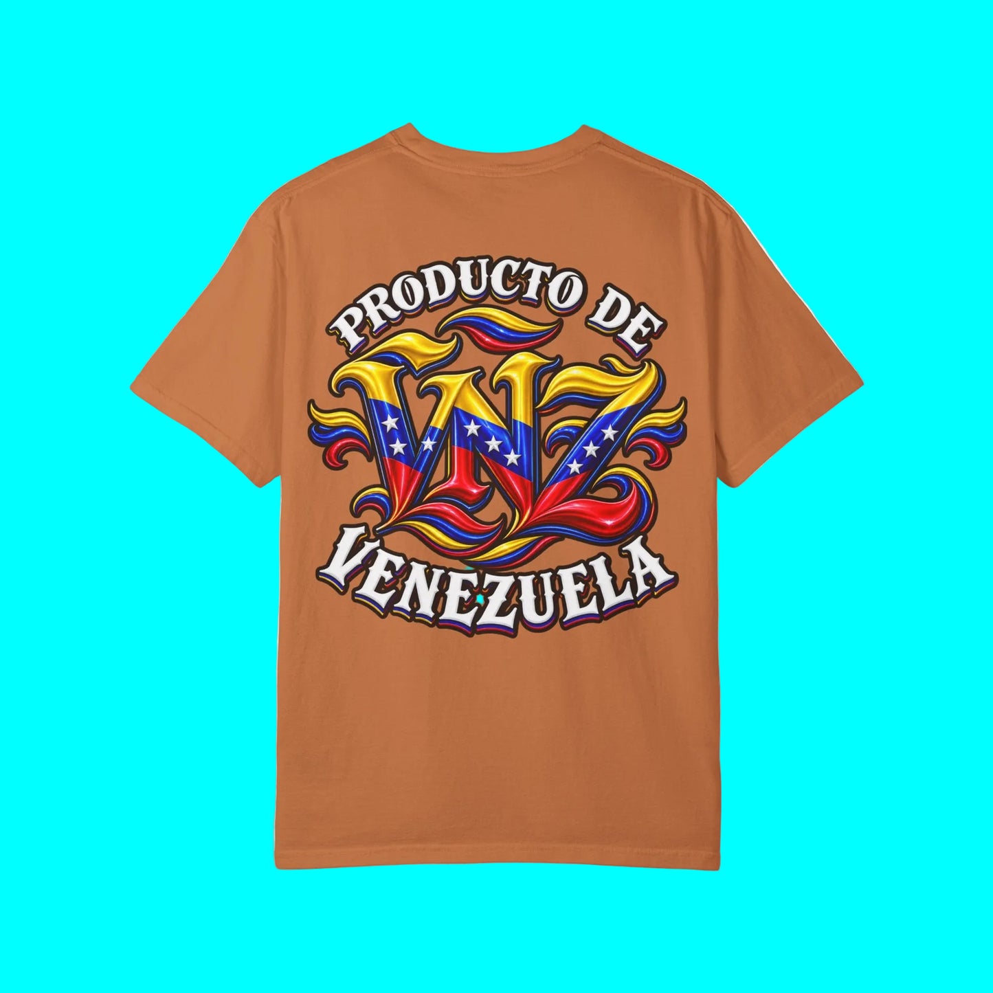 Producto De Venezuela Heritage T-shirt | Old English Style, VE VNZ Venezuelan Culture | Heavyweight Cotton
