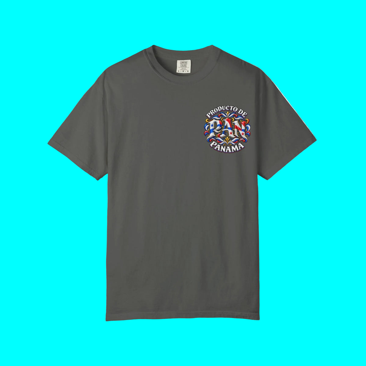 Producto De Panama Heritage T-shirt | Old English Style, PAN Panameños Culture | Heavyweight Cotton