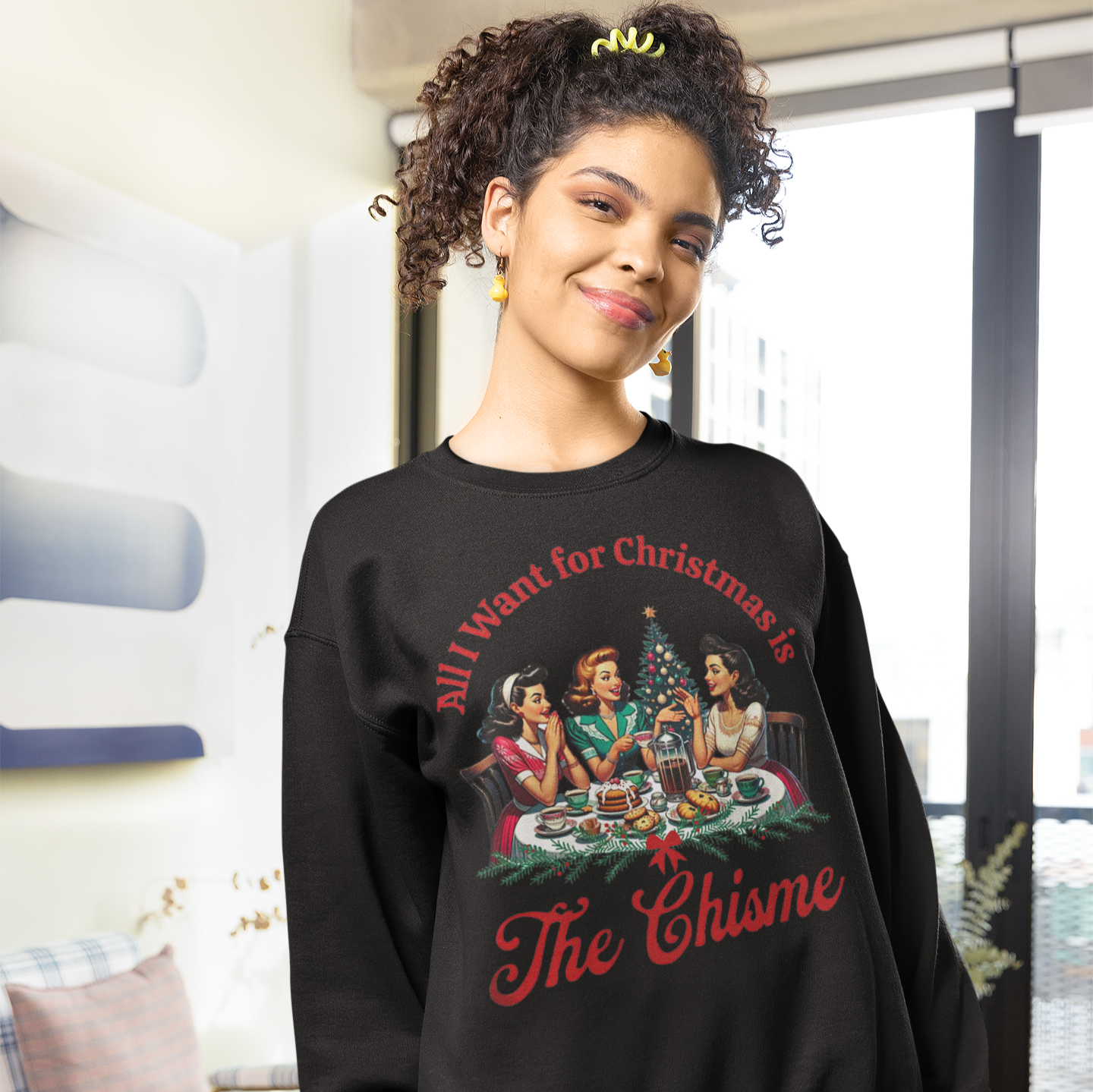 All I want for Christmas is The Chisme Comfy Christmas Sweater | Funny Latino