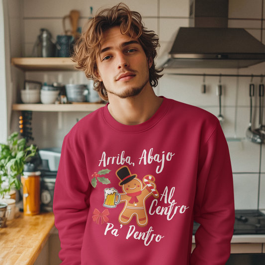 Arriba, Abajo, Al Centro, Pa' Dentro Comfy Christmas Crewneck Sweater | Latino