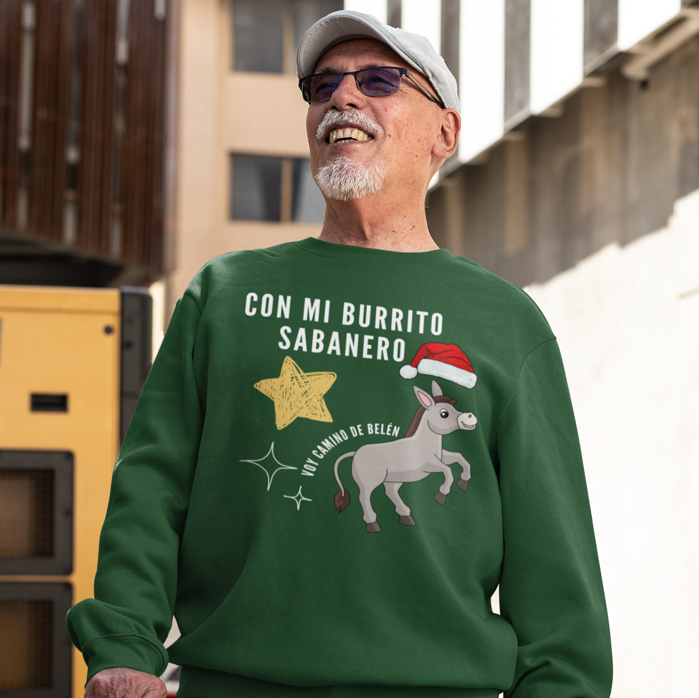 Con Mi Burrito Sabanero Voy Camino De Belen Navidad Christmas Sweater | 3 Colors