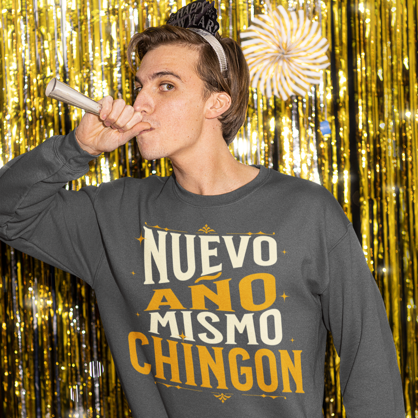 Nuevo Año Mismo Chingon Latino Happy New Year 2025 Crewneck Sweater | Funny Nuevo Año | 3 Colors