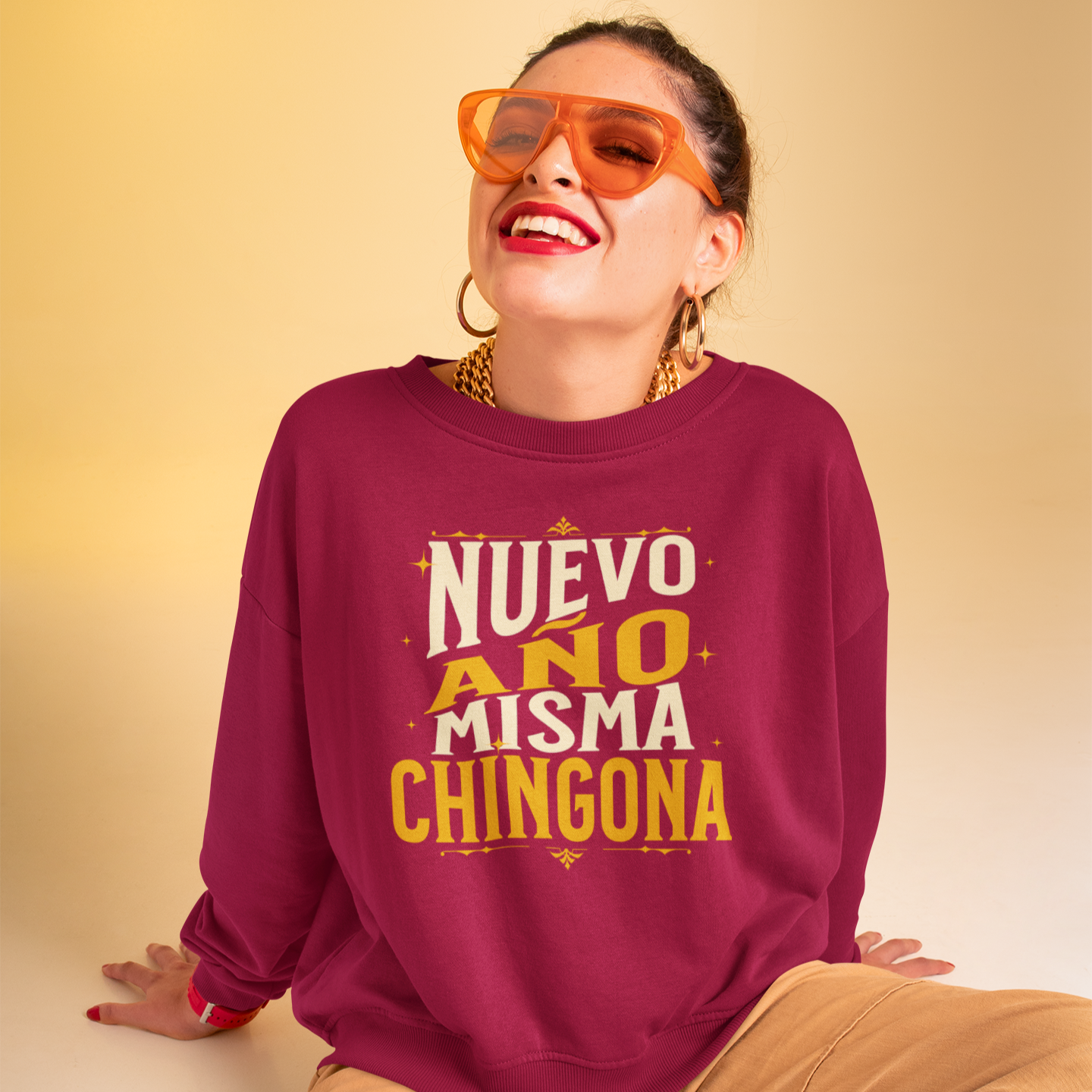 Nuevo Año Misma Chingona Latino Happy New Year 2025 Crewneck Sweater | Funny Nuevo Año | 3 Colors