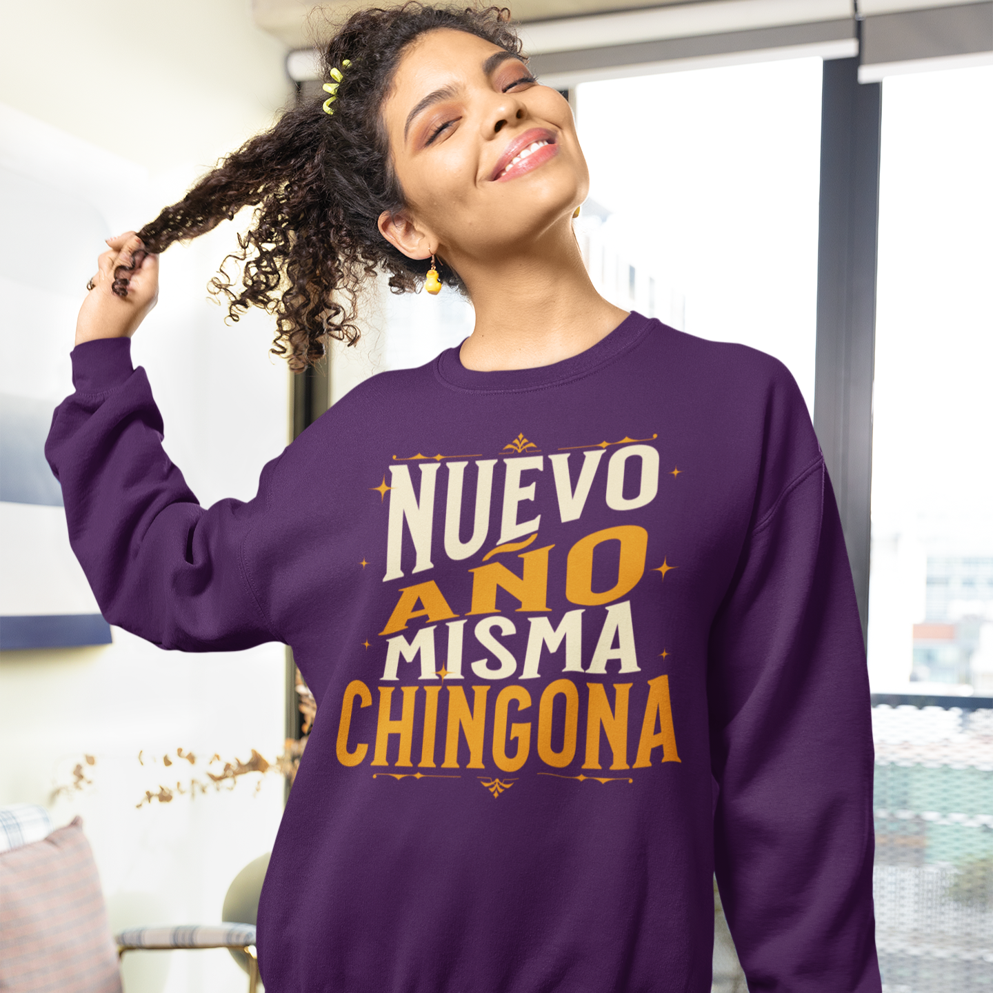 Nuevo Año Misma Chingona Latino Happy New Year 2025 Crewneck Sweater | Funny Nuevo Año | 3 Colors