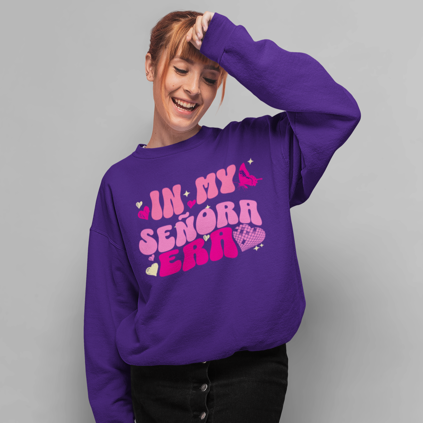 In My Señora Era Latina Mom Comfy Crewneck Sweater | Funny Viral Latino | 3 Colors