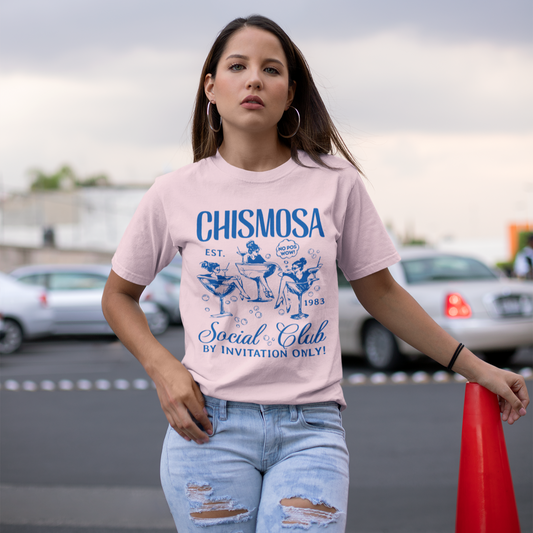 Chismosa Social Club T-shirt | No Pos Wow! By Invitation Only! Funny Latino Unisex Tees | 3 Colors