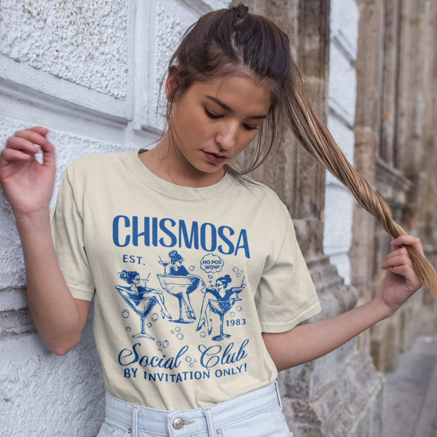 Chismosa Social Club T-shirt | No Pos Wow! By Invitation Only! Funny Latino Unisex Tees | 3 Colors