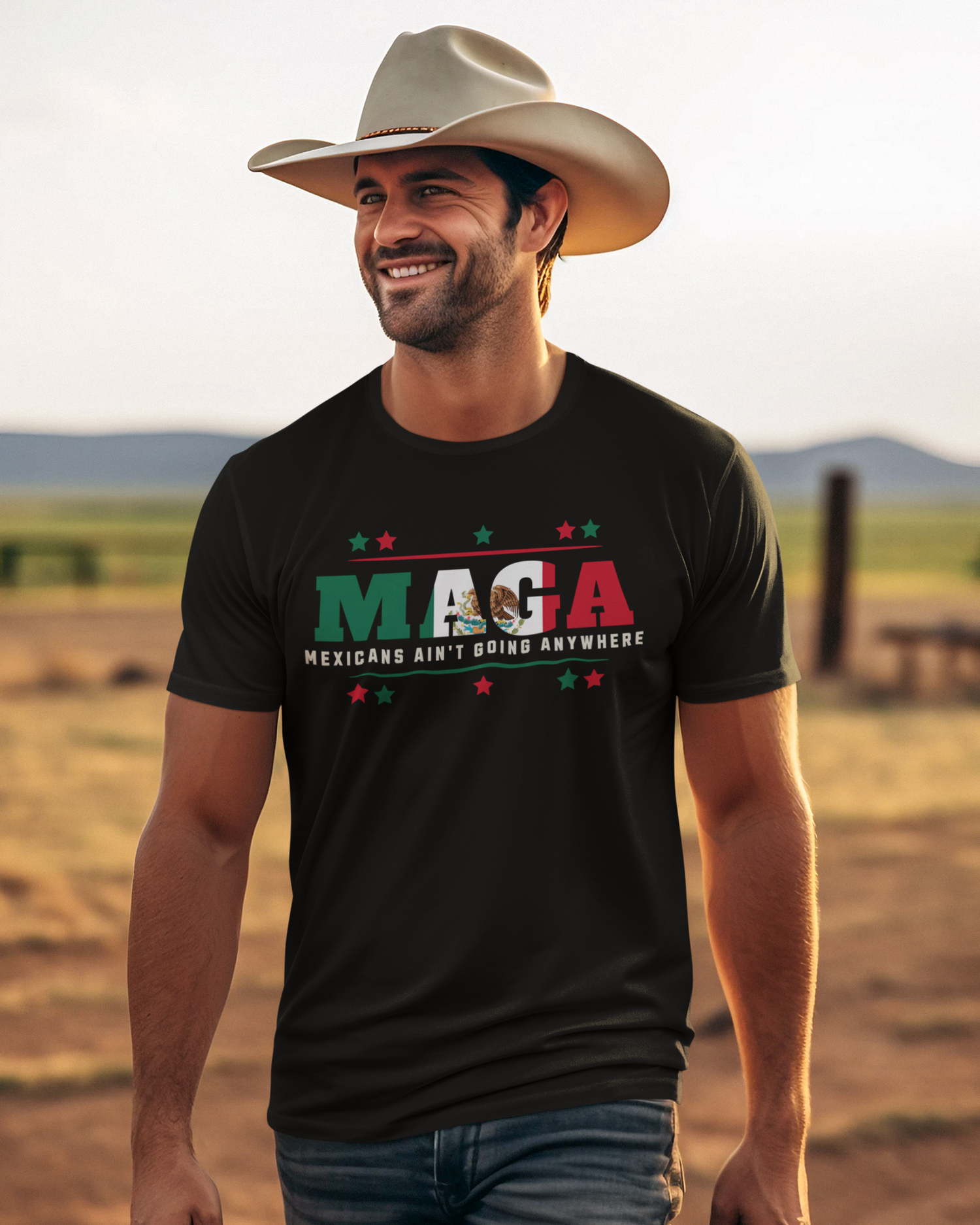 Mexicans Ain't Going Anywhere V1 T-shirt | Latino Funny Viral Tees | 3 Colors - Latinos 4 The World