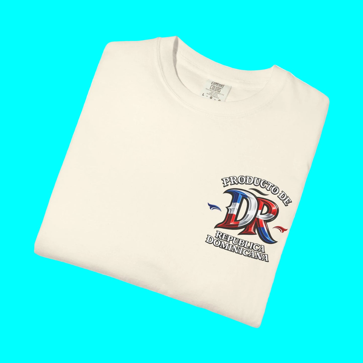 Producto De Republica Dominicana Heritage T-shirt | Old English Style, DR Dominican Culture | Heavyweight Cotton