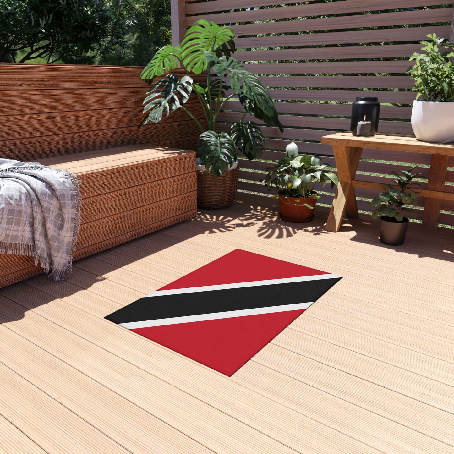 Flag Of Trinidad and Tobago Outdoor Non-Slip Door Mat | Chaguanas | San Fernando | 24"x36"