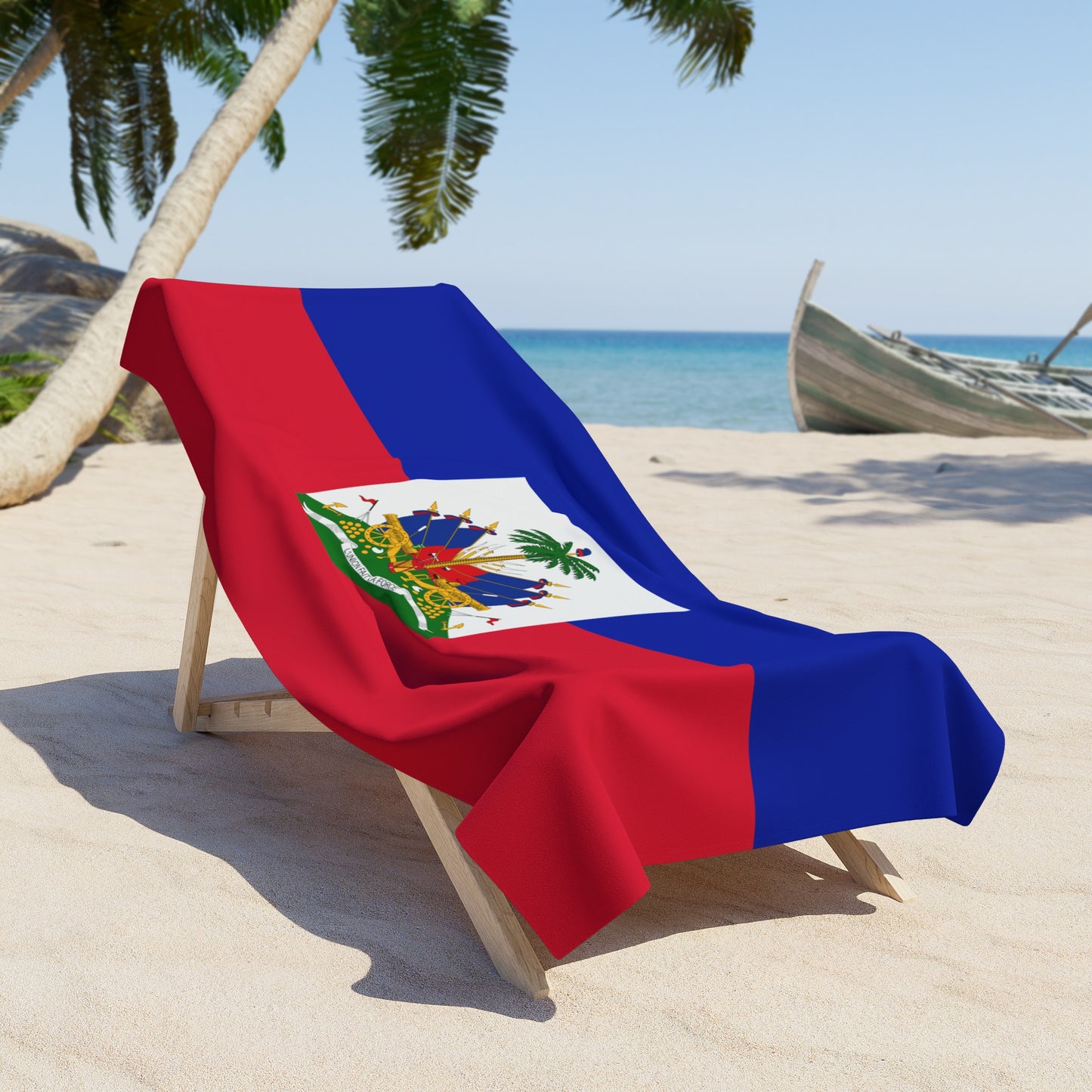 Haiti Flag Beach Towel | Quality & Long Lasting - 2 Sizes | Haitian Pride | Gift for Haitians - Latinos 4 The World