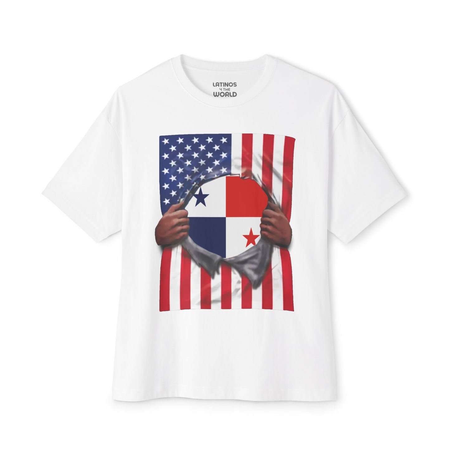 Panama Flag + USA Flag Pride T-shirt | Panamanian + American Flag Rip 4th Of July | Funny Viral Latino Tees | Unisex - 4 Colors