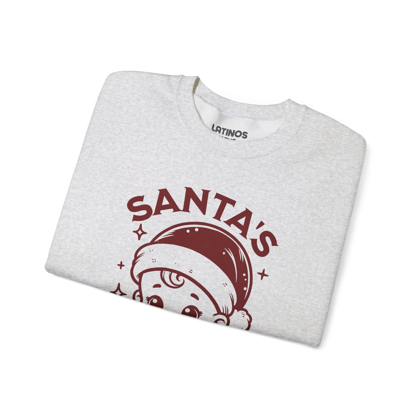 Santa's Little Chismosa Funny Latina Comfy Christmas Crewneck Sweater | 3 Colors