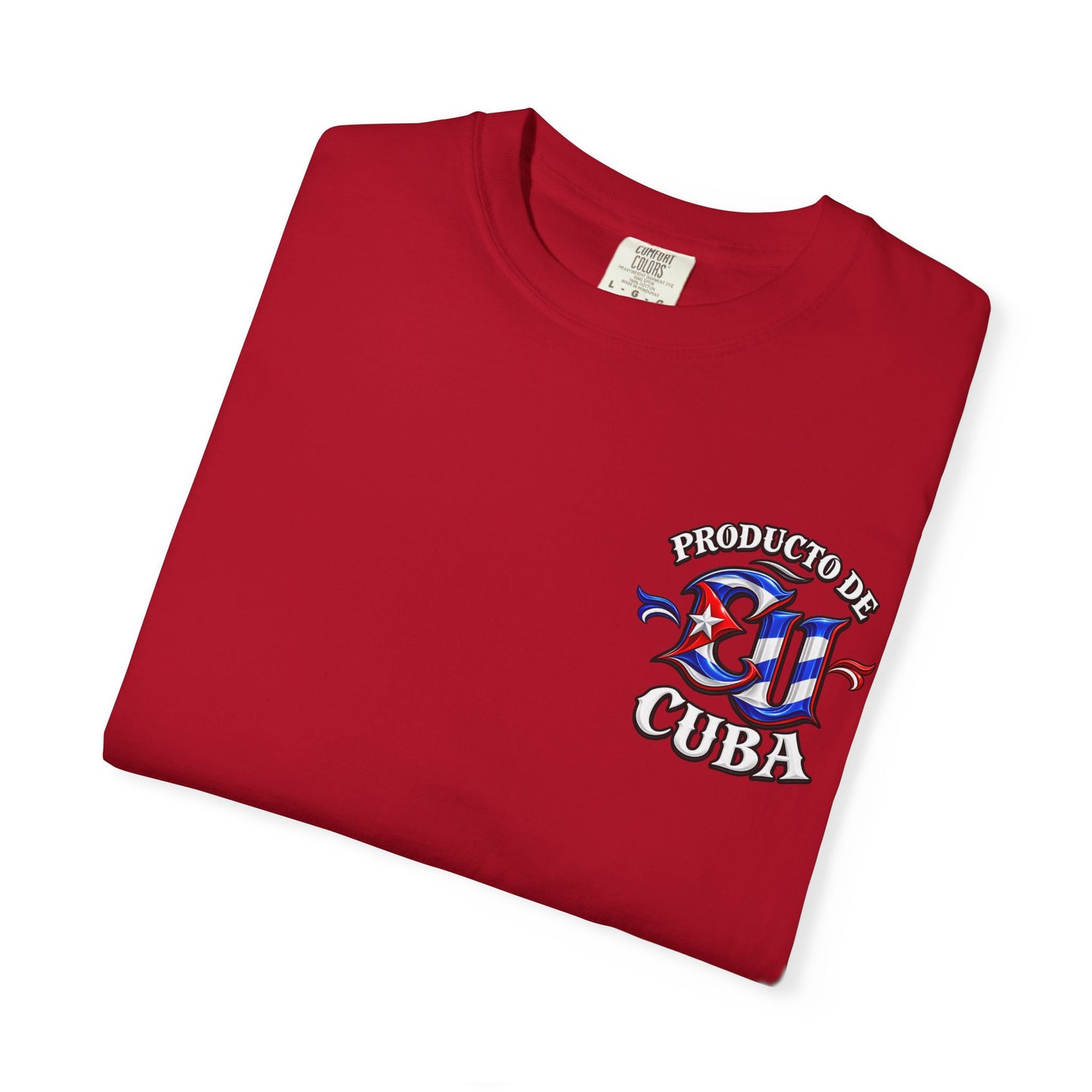Producto De Cuba Heritage T-shirt | Old English Style, CU Cuban Culture | Heavyweight Cotton