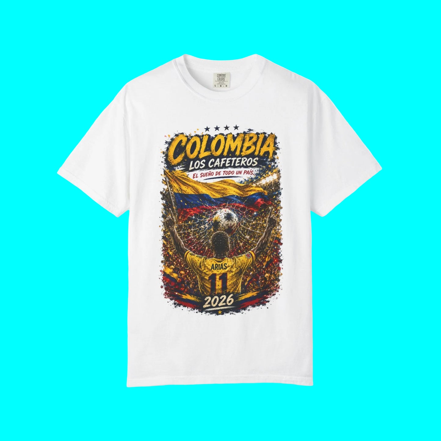 Viva Colombia LOS CAFETEROS 2026 Soccer Fan T-shirt | World Knockout Rounds Viral Latino Tees | Heavyweight Cotton