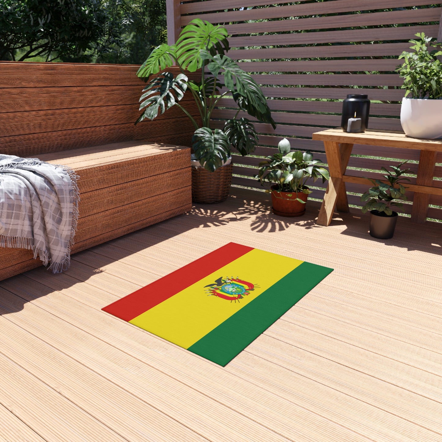 Flag Of Bolivia Outdoor Non-Slip Door Mat | Santa Cruz | El Alto | La Paz | Gift for Bolivians | 24"x36"