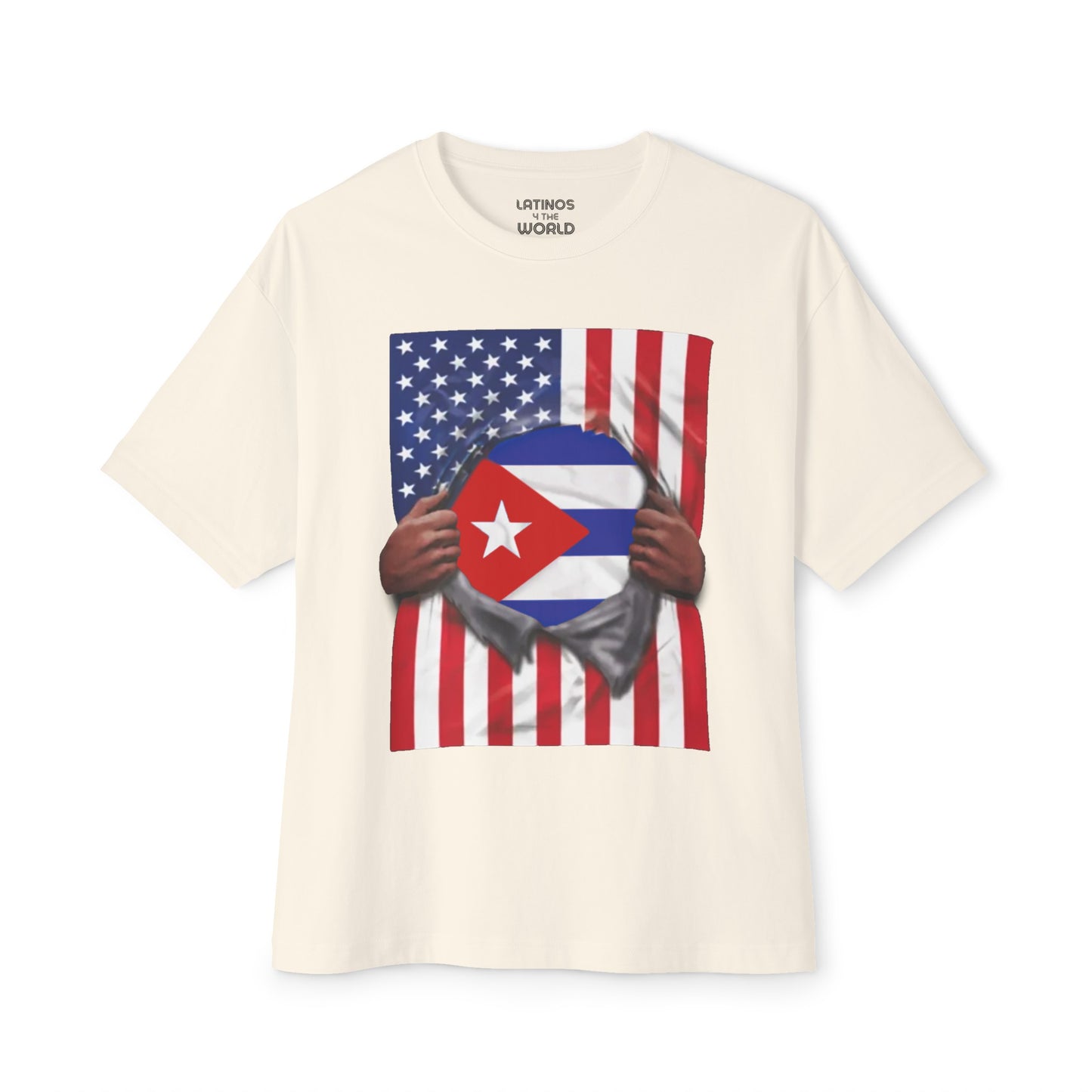 Cuba Flag + USA Flag Pride T-shirt | Cuban + American Pride 4th Of July | Funny Viral Latino Tees | Unisex - 4 Colors