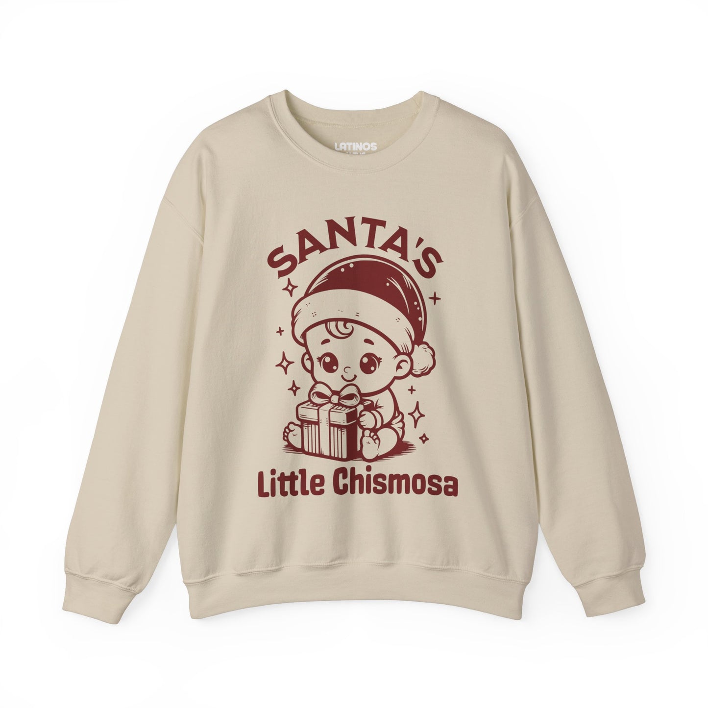 Santa's Little Chismosa Funny Latina Comfy Christmas Crewneck Sweater | 3 Colors