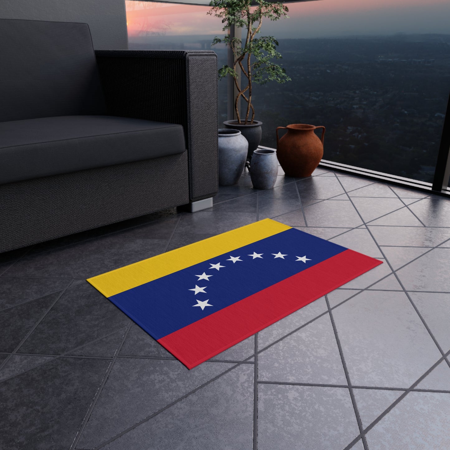 Flag Of Venezuela Outdoor Non-Slip Door Mat | Copa America | 24"x36"