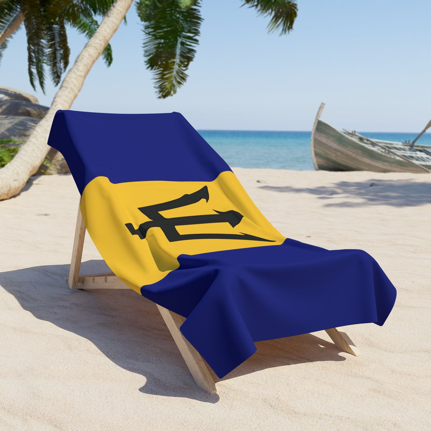 Barbados Flag Beach Towel | Quality & Long Lasting - 2 Sizes | Bajan Pride | Gift for Bajans