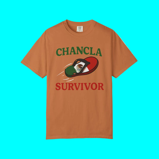 Mexican Chancla Survivor T-shirt | Chancleta Joke Design Latino Pride Funny Viral Tees | Mexico | Unisex
