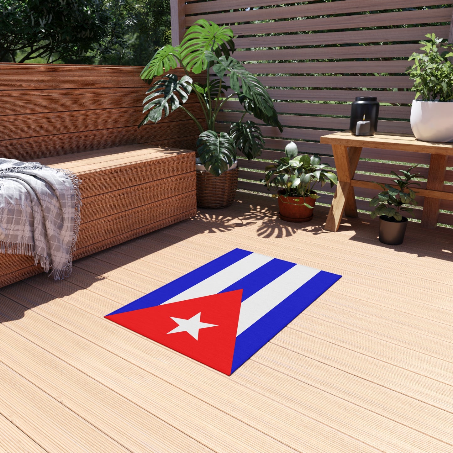 Flag Of Cuba Outdoor Non-Slip Door Mat | Copa America | 24"x36"