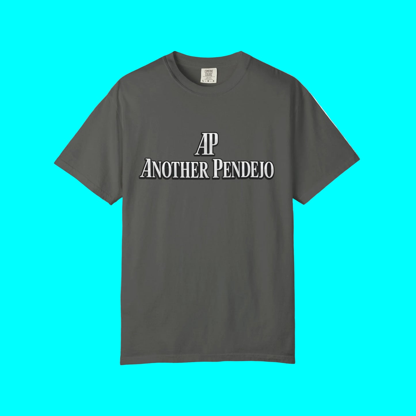 Gray t-shirt with humorous golf-themed text on a white background