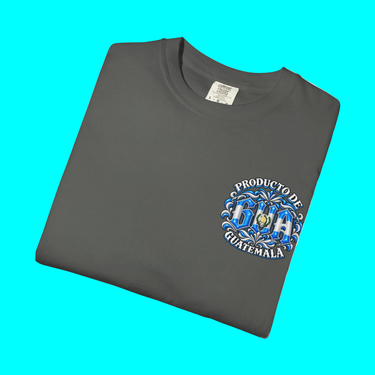 Producto De Guatemala Heritage T-shirt | Old English Style, GUA Guatemalteco Chapin Culture | Heavyweight Cotton