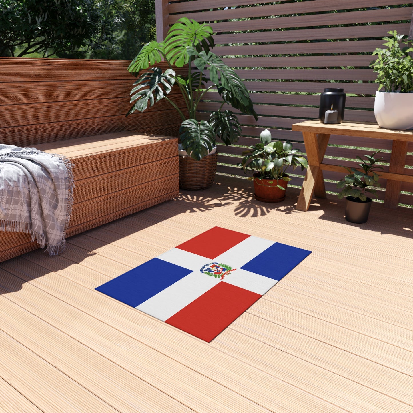 Flag Of Dominican Republic Outdoor Non-Slip Door Mat | Copa America | 24"x36"