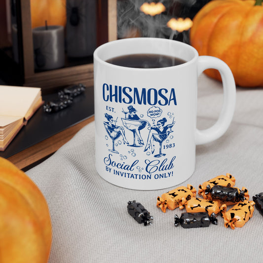 Chismosa Social Club No Pos Wow! By Invitation Only! Coffee Mug | Viral Funny Latino | 11 or 15 Ounces