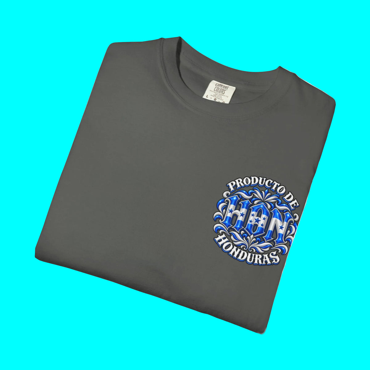 Producto De Honduras Heritage T-shirt | Old English Style, HON Hondureño Culture | Heavyweight Cotton