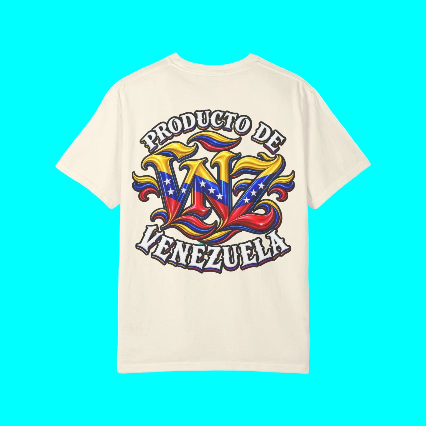 Producto De Venezuela Heritage T-shirt | Old English Style, VE VNZ Venezuelan Culture | Heavyweight Cotton