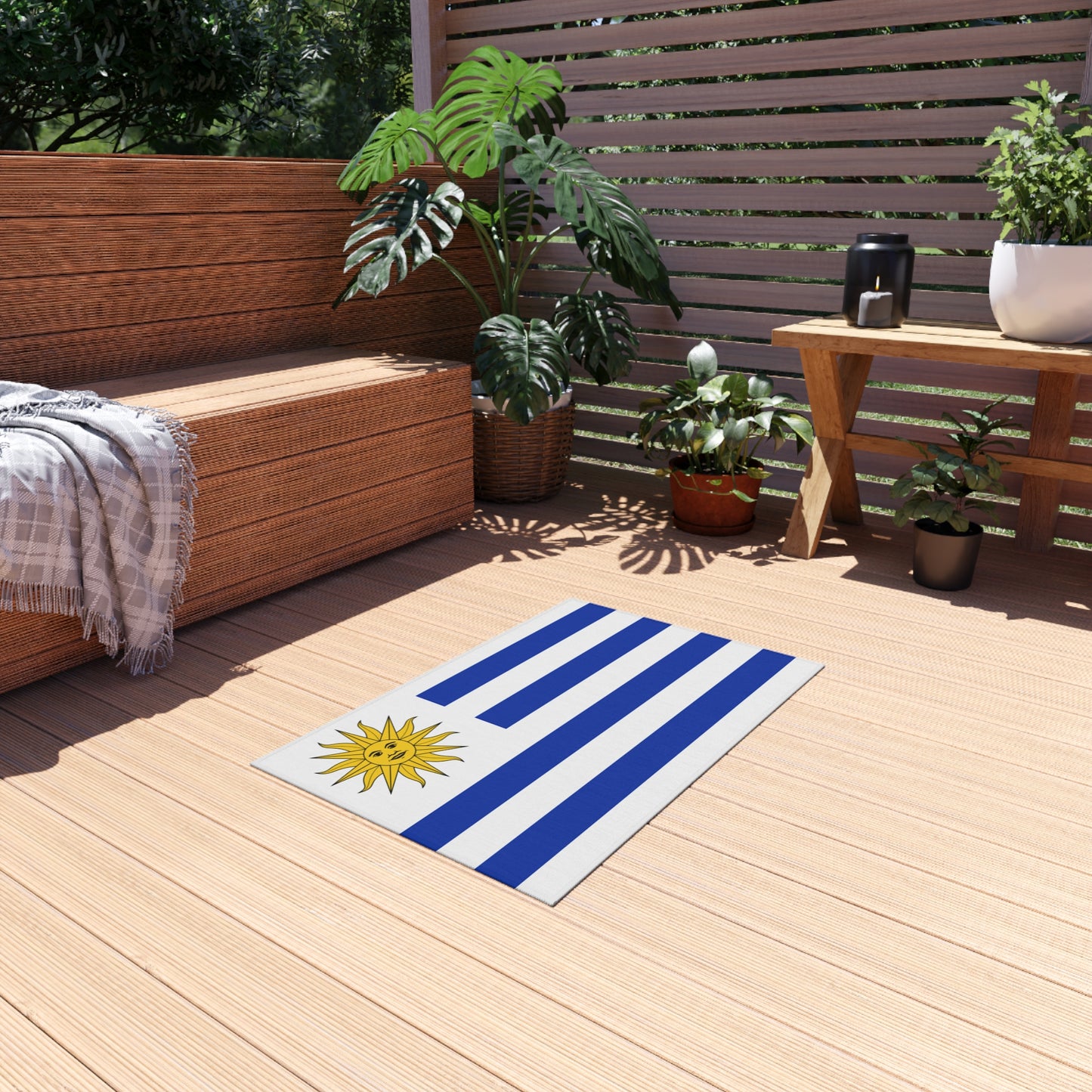 Flag Of Uruguay Outdoor Non-Slip Door Mat | Montevideo | Salto | Gift for Uruguayans | 24"x36"