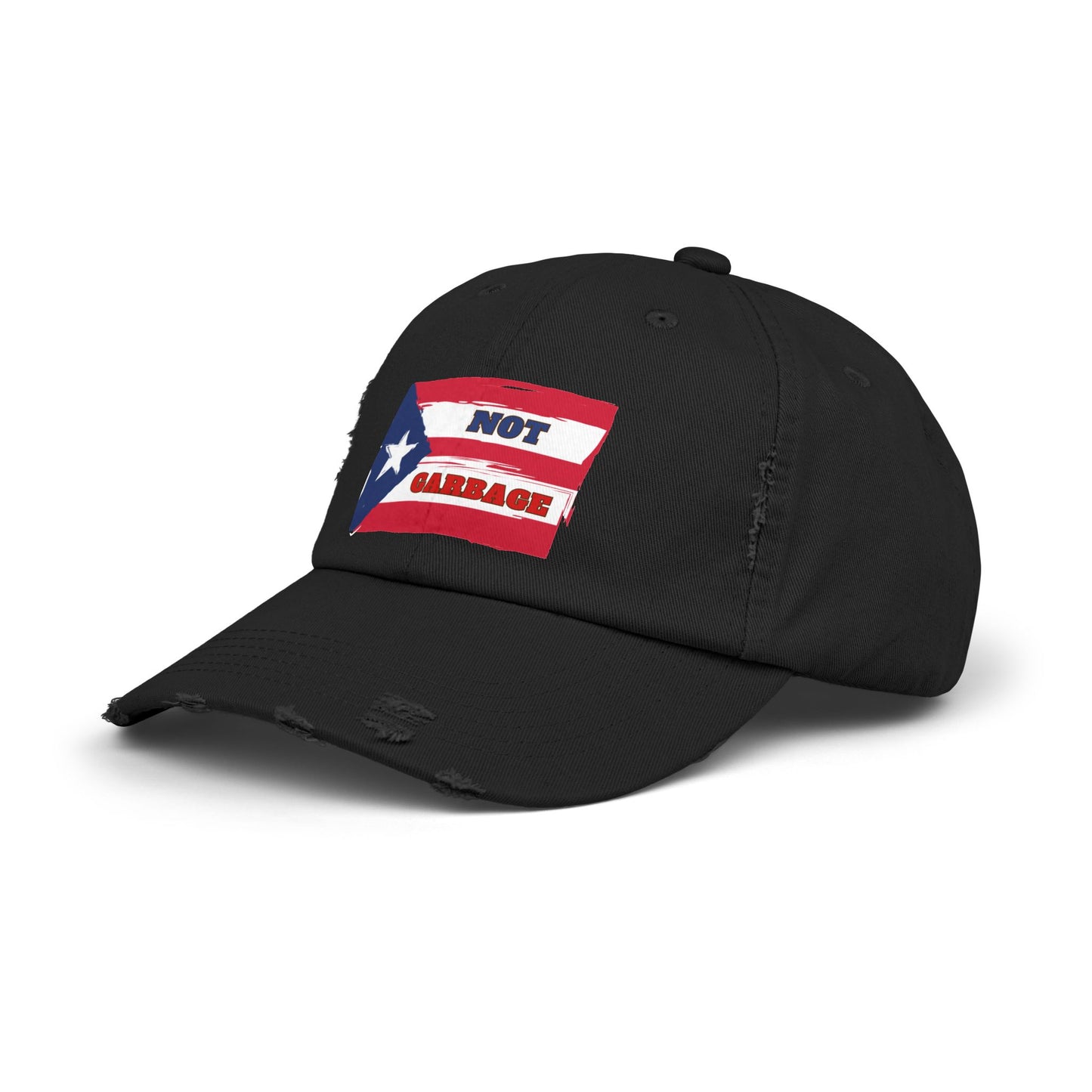 Puerto Rico is Not Garbage Distressed Dad Hat Cap | Puerto Rican Flag Pride | Viral Latino | Unisex - 3 Colors