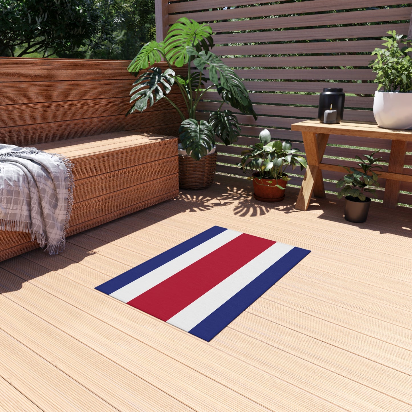 Flag Of Costa Rica Outdoor Non-Slip Door Mat | Copa America | 24"x36"