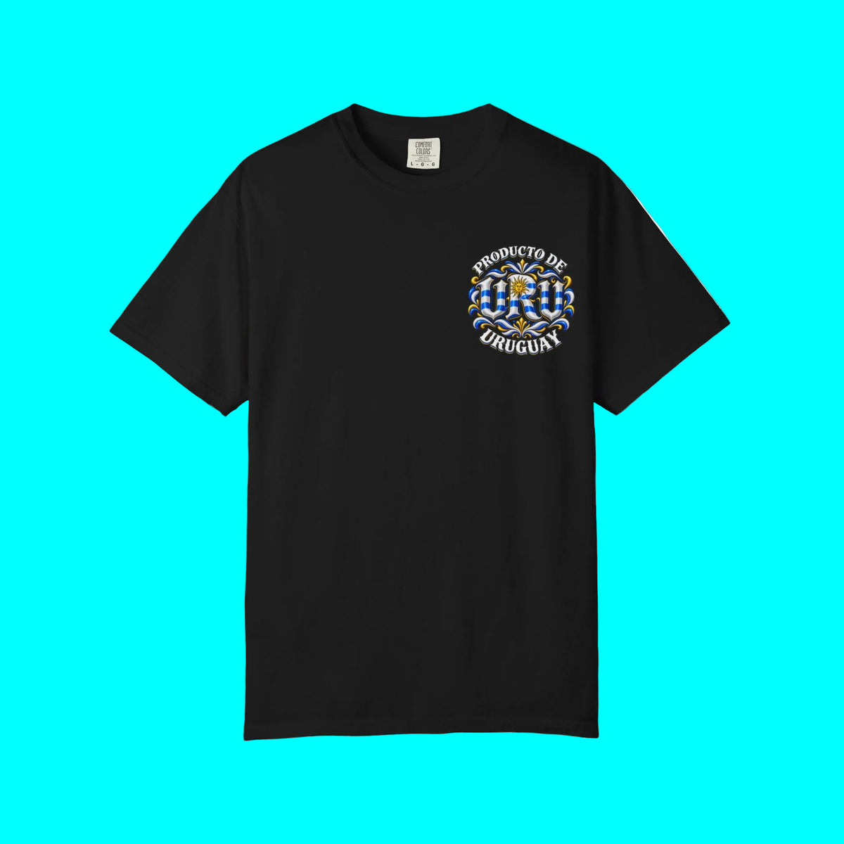 Producto De Uruguay Heritage T-shirt | Old English Style, URU Uruguayo Culture | Heavyweight Cotton