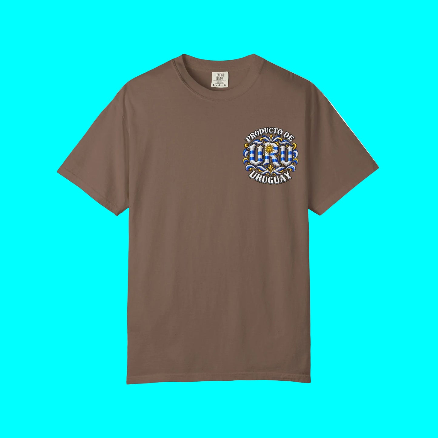 Producto De Uruguay Heritage T-shirt | Old English Style, URU Uruguayo Culture | Heavyweight Cotton