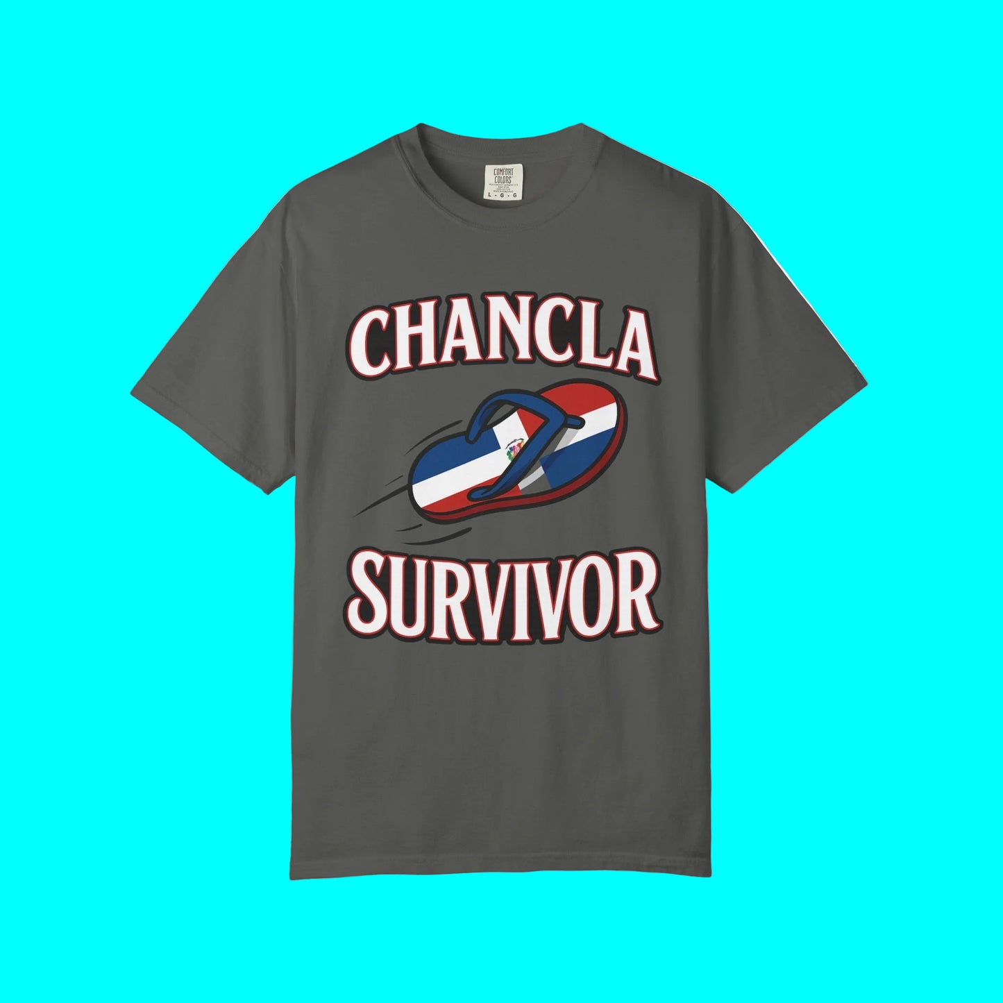 Dominican Republic Chancla Survivor T-shirt | Chancleta Joke Design Latino Pride Funny Viral Tees | DR | Unisex