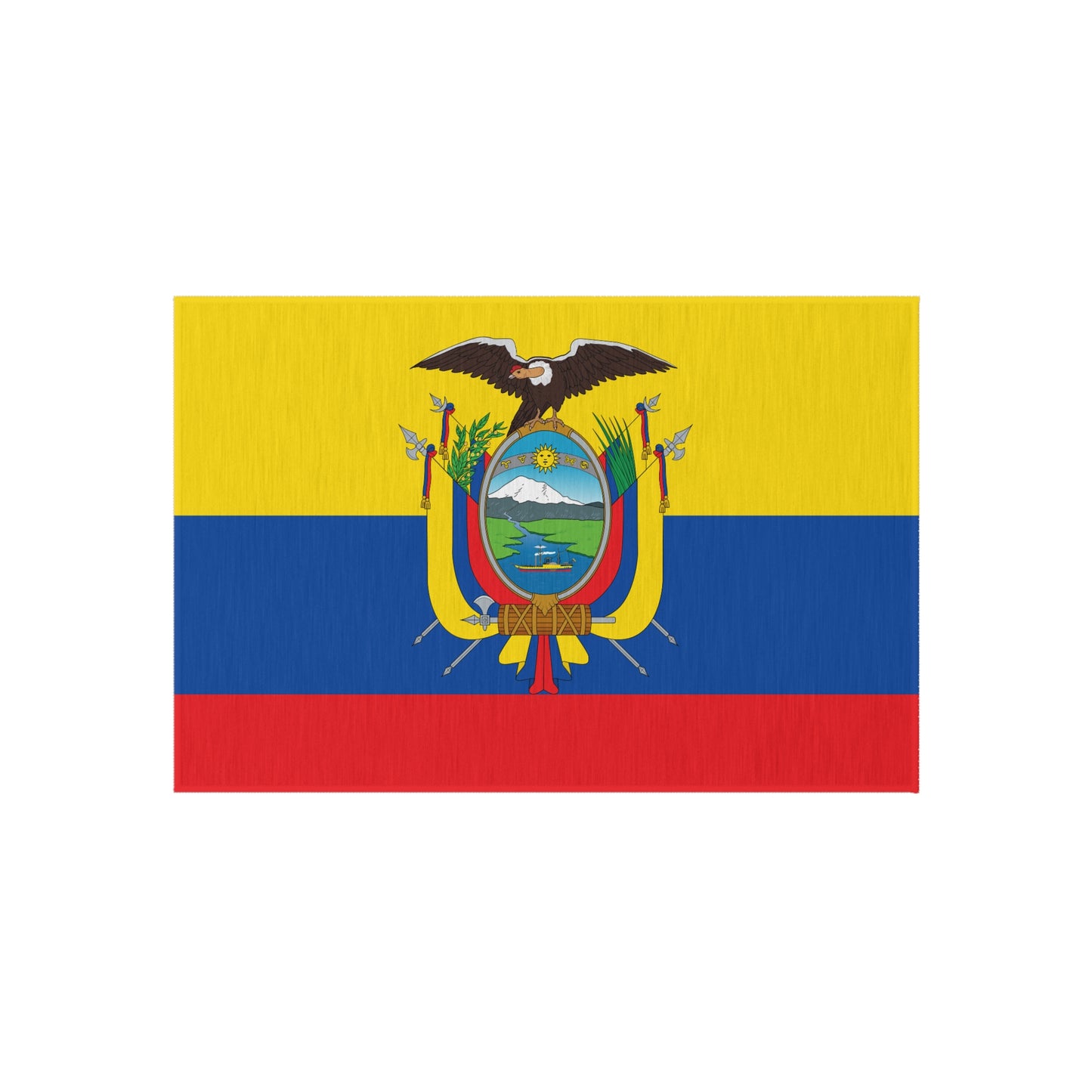 Flag Of Ecuador Outdoor Non-Slip Door Mat | Copa America | 24"x36"