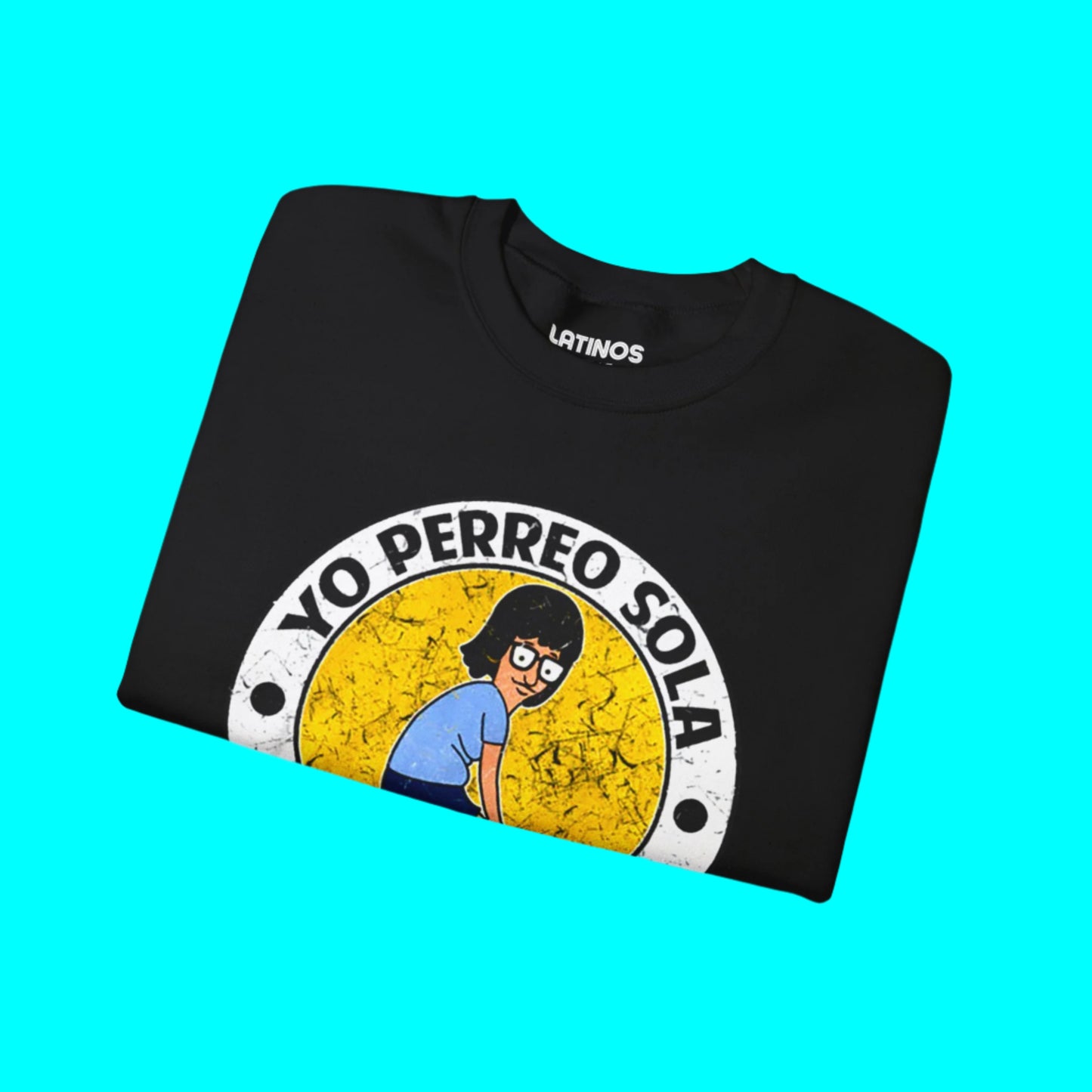 Yo Perreo Sola Comfy Crewneck Sweater | Dancing Bunny Lyric | Reggaeton Tees | 3 Colors