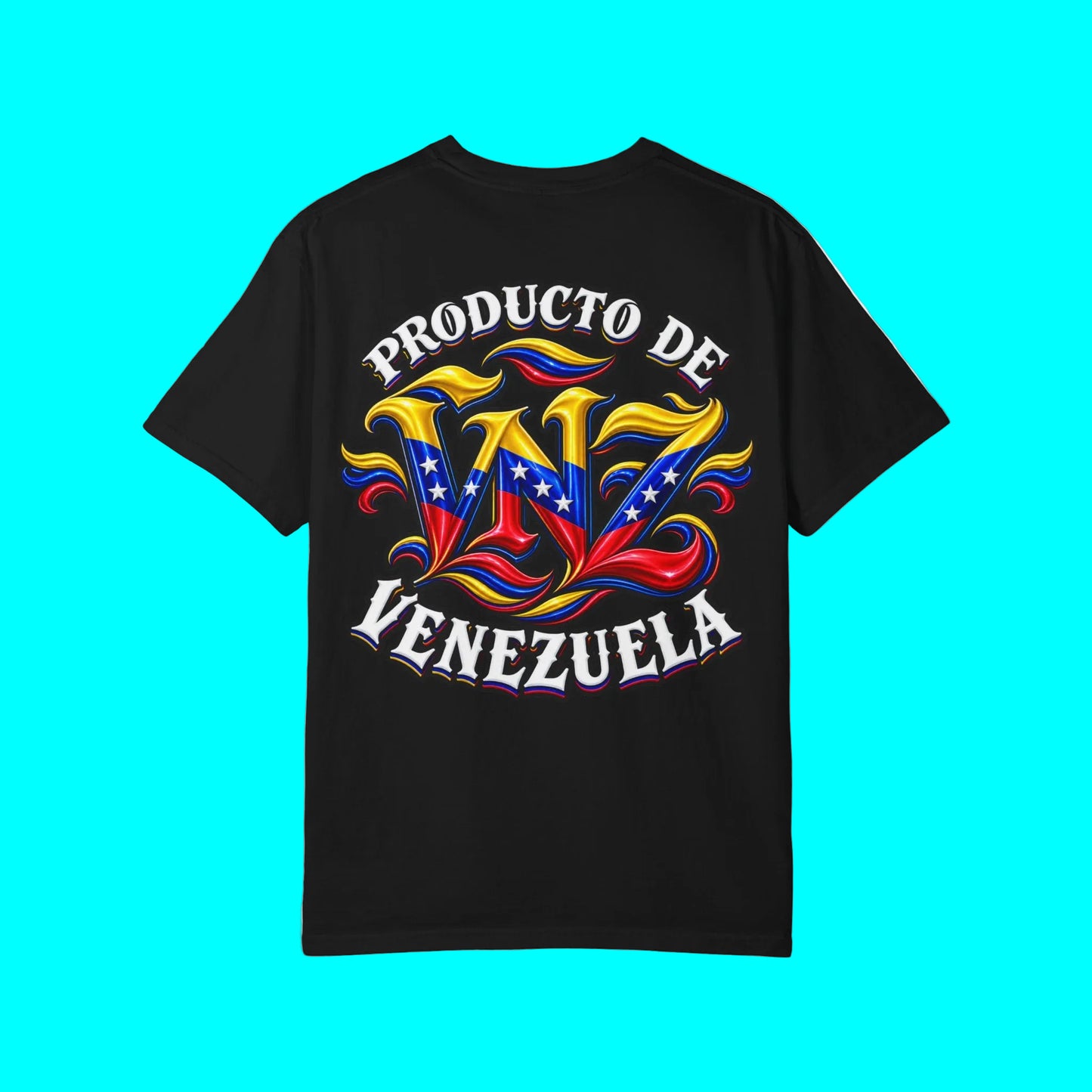 Producto De Venezuela Heritage T-shirt | Old English Style, VE VNZ Venezuelan Culture | Heavyweight Cotton