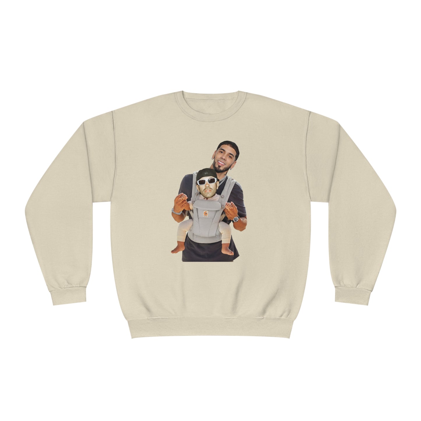 As Seen on Anuel AA | Feid Beef Baby Carriage Design | Fleece-Lined Crewneck | 5 Colors Available - Latinos 4 The World