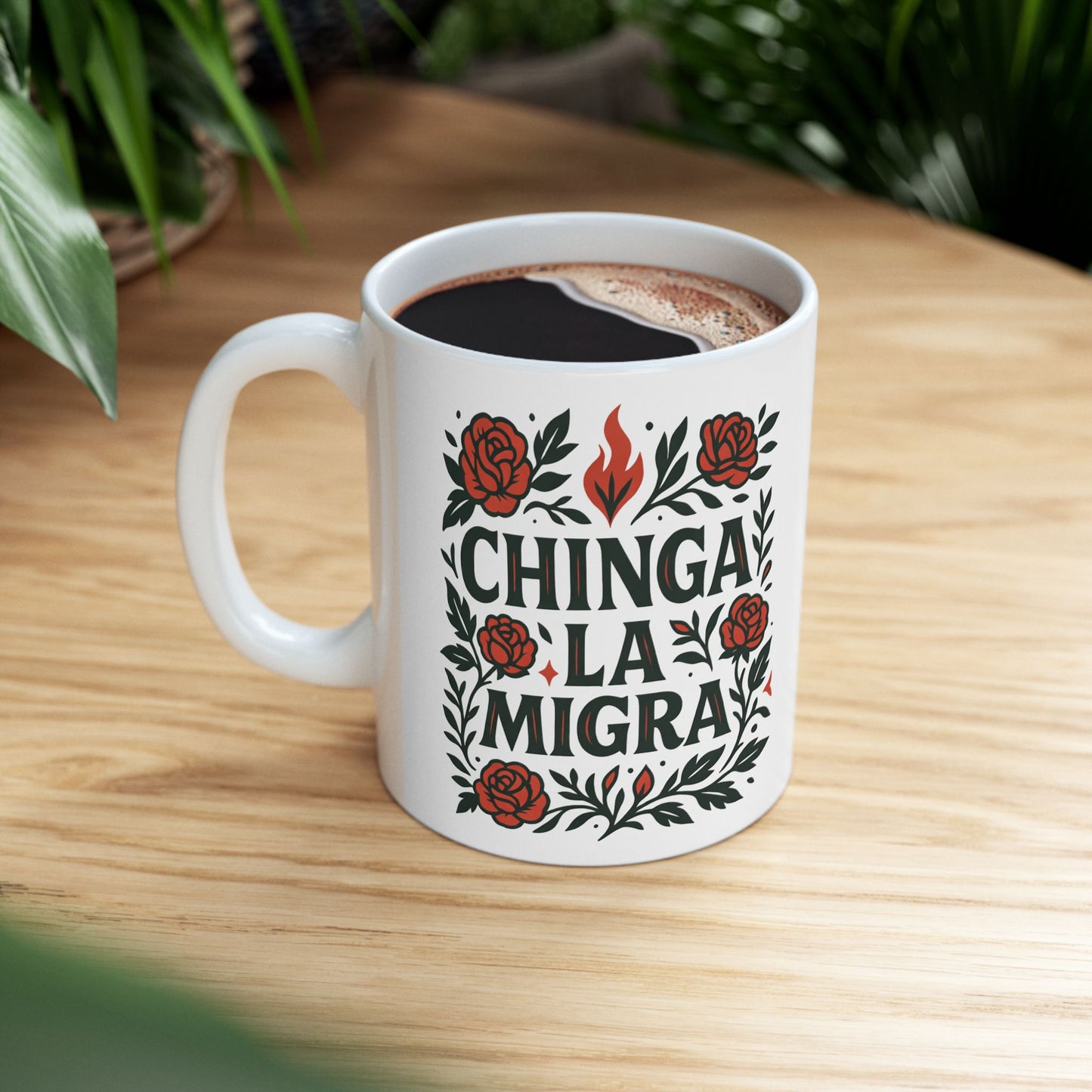 Chinga La Migra La Resistencia Coffee Mug | Protest Edition Immigration Ice Justice | Latino Pride Viral | 11 or 15 Ounces