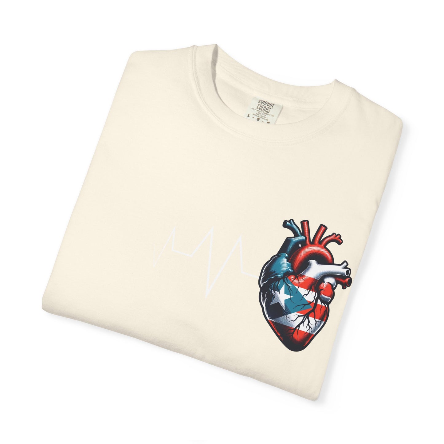 Puerto Rico Always In My Heart T-shirt | PR Boricua Heartbeat Corazon | Latino Pride Funny Viral Tees